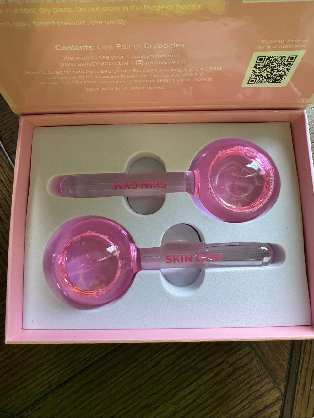 Skin Gym Pink Cryocicles Facial Globes - Cooling Face Massage Tools